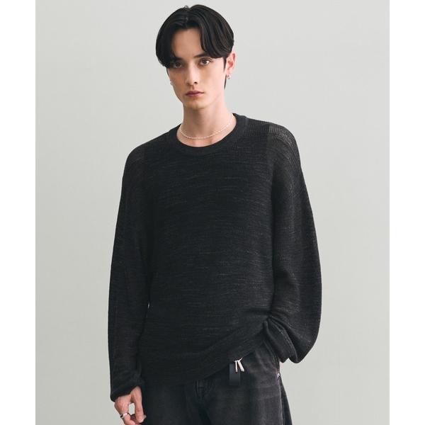セーター ニット 「LUENNA」Long Sleeve Mesh Knit Pullover / ...