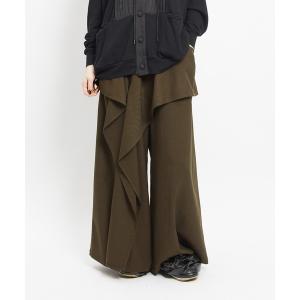 ワイドパンツ パンツ アシメフリルパンツ レディース メンズ