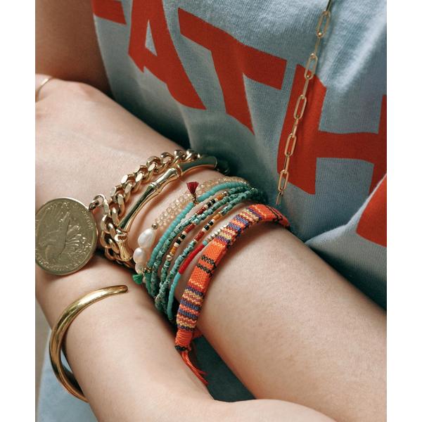 ブレスレット 「SHASHI/シャシ」別注Custom Bracelet 4 orange レディー...