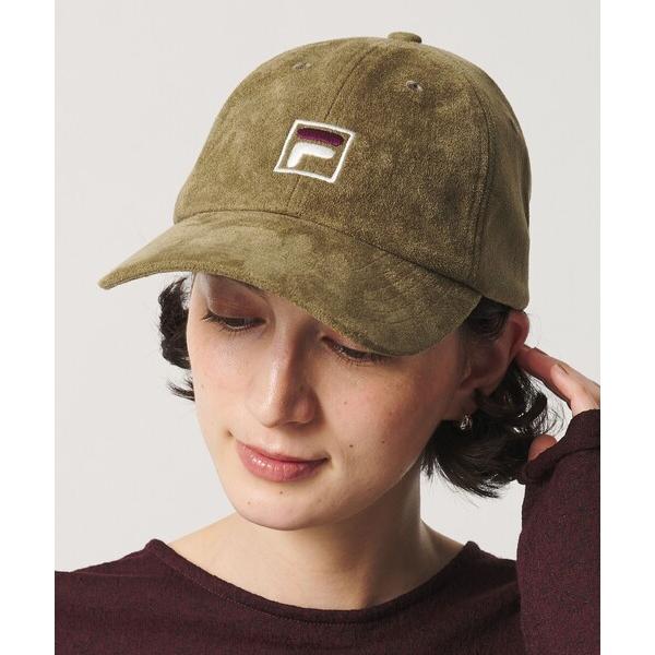 キャップ 帽子 レディース 「別注」「FILA」スエードライク ロゴ キャップ レディース