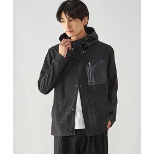 ブルゾン アウター デニムライク ストレッチ デッキブルゾン メンズ