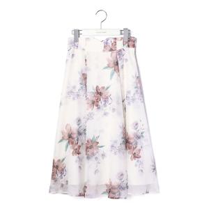 「LAISSE PASSE」 フレアスカート MEDIUM ホワイト レディース