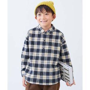 ブラウス シャツ 綿100% チェック柄 長袖ネルシャツ キッズ 子供服 男の子 女の子