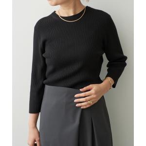 ニット セーター * Rib クルーネック プルオーバー レディース