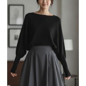 tシャツ ドルマンスリーブ フレアシルエット長袖トップス レディース