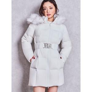 GYDA（ジェイダ） GDベルト付きフェイクレザーショートダウンコート