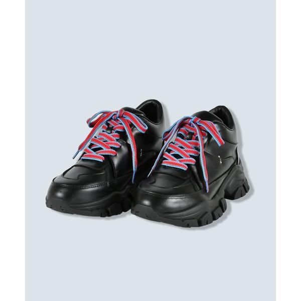 スニーカー VOLUME SOLE LEATHER SNEAKERS レディース
