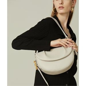 ショルダーバッグ バッグ 「NiiNa」「高品質牛革」特殊シワ加工 ワンハンドルハーフムーンバッグ / WEB限定 レディース