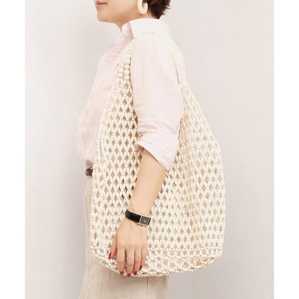 トートバッグ カシュカシュ cachecache / ウッドビーズビックトート レディース