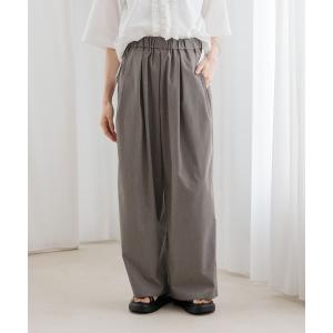 ワイドパンツ パンツ コットンタックワイドパンツ「プチ・プラスサイズあり」 レディース