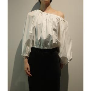 ブラウス シャツ CLANE VOLUME SLEEVE CROPPED BLOUSE レディース