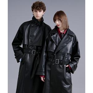 トレンチコート コート 2wayスタンドネックヨークコート メンズ レディース
