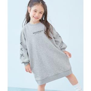 ワンピース デビラボ プリント 裏起毛 ワンピース キッズ 子供服 女の子