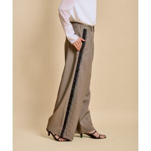パンツ サイドラインバイカラーパンツ レディース