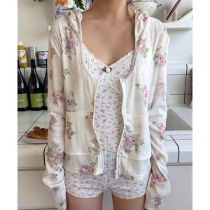 パーカー Floral Pointelle Hoodie レディース