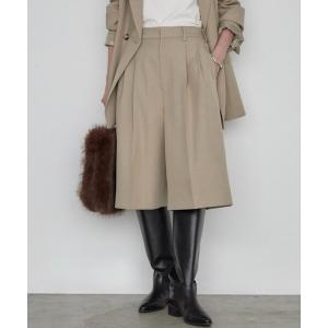 ハーフパンツ パンツ 短パン 「セットアップ可」タックハーフパンツ レディース