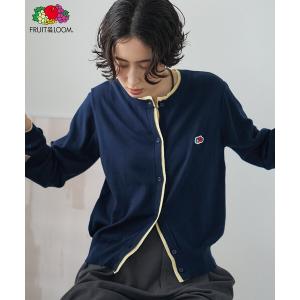 ニット セーター FRUIT OF THE LOOM×FREAK'S STORE/フルーツオブザルーム 別注 配色クルーカーディガン レディース