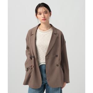 ジャケット テーラードジャケット 「軽い着心地」ダブルブレストライトジャケット レディース