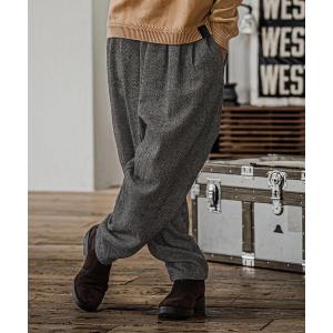 ワイドパンツ パンツ mp15329- Herringbone Balloon Two Tuck Pants ヘリンボーンバルーン2タックパンツ(CAM26AW-009) メンズ