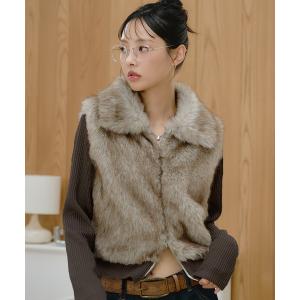 ブルゾン アウター フェイクファー袖リブブルゾン レディース