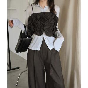 WILLFULLY（ウィルフリー） キャミソール multi wave frill gather