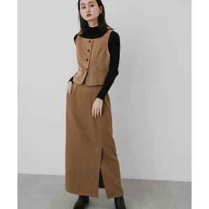 ダウンベスト ベスト モールベロアスクエアネックジレ レディース｜ZOZOTOWN Yahoo!店