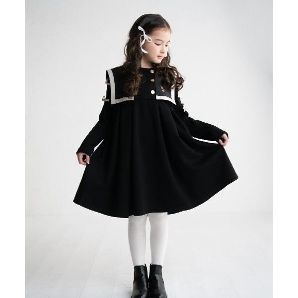 ジャンパースカート ダンボールニットセーラージャンパースカート キッズ 子供服 女の子