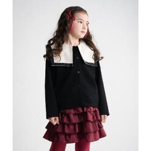カーディガン ダンボールニットセーラー衿カーディガン キッズ 子供服 女の子