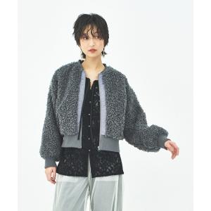 コート アウター プードルボアジャケット レディース