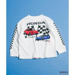 tシャツ 「リンク」Honda ヴィンテージグラフィック長袖Tシャツ キッズ 子供服 男の子