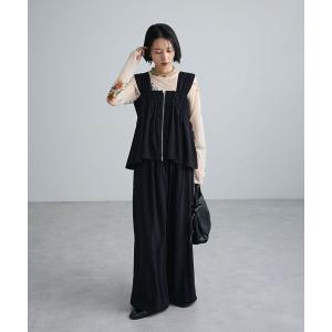 セットアップ 入学式 SET2点シャーリングビスチェ+ワイドパンツ レディース