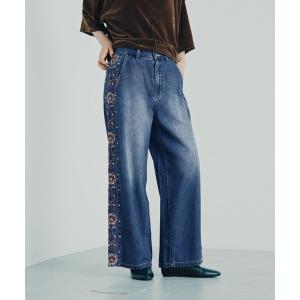 ワイドパンツ ジーンズ デニム デニムパンツ 刺繍デニムパンツ　879120 レディース｜ZOZOTOWN Yahoo!店