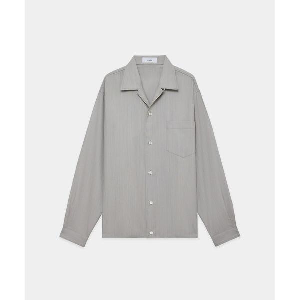 シャツ 「marka」OPEN COLLAR L/S SHIRT WITH HEM TAB メンズ