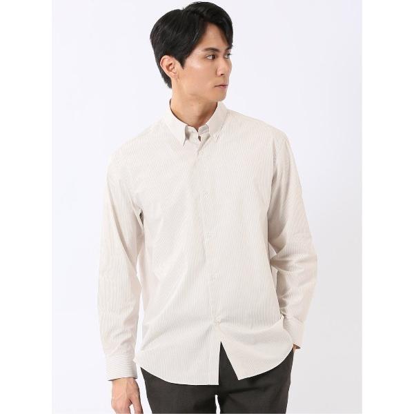 シャツ シャツ 長袖 メンズ ストレッチ 綿 コットン ブロード ボタンダウン プリント 総柄 スト...