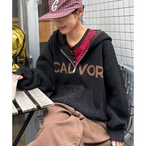 パーカー 「UNISEX」ネップヤーンダブルジャガードニットジップパーカー/WEB限定カラーあり レディース メンズ