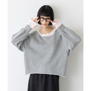 tシャツ ∴シアーレイヤードライクスウェット レディース