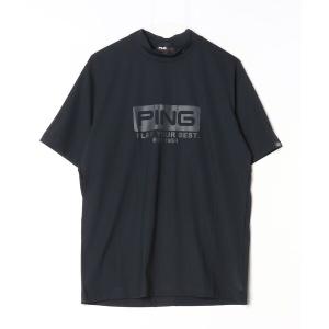 tシャツ ピン PING ピンホールメッシュ半袖ハイネックシャツ メンズ