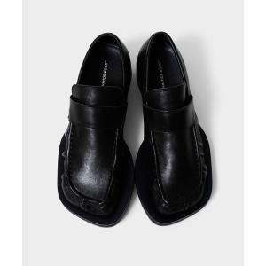 ローファー GATHERED COW LEATHER LOAFER / リアルレザーギャザーローファー メンズ レディース