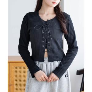tシャツ フロントスピンドルカットソー「骨格ストレート／韓国カジュアル／モード」 レディース