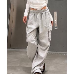 ワイドパンツ スウェットパンツ ジャージ フレンチテリー バギー カーゴスウェットパンツ メンズ レディース