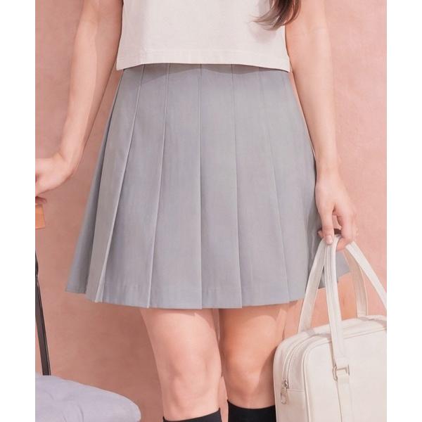 スカート 無地 プリーツスカート 単品