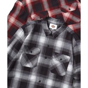 シャツ Dickies/ディッキーズ Check Flannel Shirt/オーバーサイズ コットン オンブレチェック ブロックチェック フランネルシャツ/ワークシャツ/長袖シャ…｜ZOZOTOWN Yahoo!店
