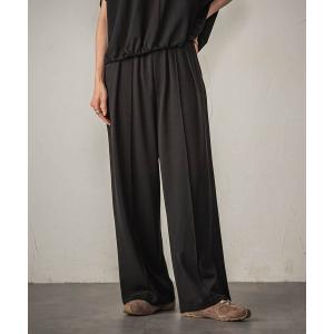 ワイドパンツ パンツ とろみジャージーワイドパンツ「セットアップ対応」 レディース