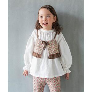 ブラウス シャツ 「リンク」ジャガード2Pセットトップス_セットアップ可 キッズ 子供服 女の子