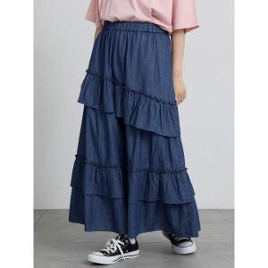 スカート デニム・無地変形ティアードスカート｜ZOZOTOWN Yahoo!店