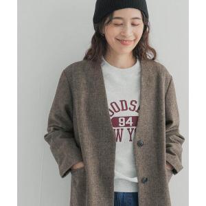 ジャケット ノーカラージャケット ツイードノーカラージャケット レディース