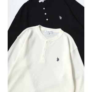 ヘンリーネック tシャツ 「82」カモフラ柄 クロスワンポイント