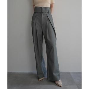 スラックス パンツ 「Rashik」クロスウエストタックスラックス レディース