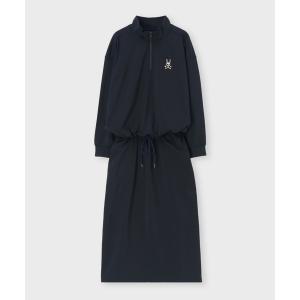 ワンピース 「WOMEN」スタンドネック ブラウジングワンピース
