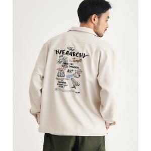 シャツ POWER TO THE PEOPLE 刺繍長袖シャツ メンズ